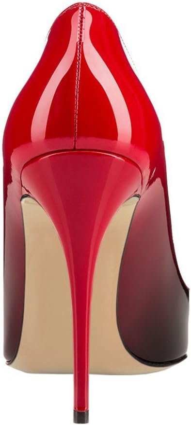 Women's 4 Inch Pumps Pointy Toe Wedding Dress Shoes Slip on Stiletto Pumps