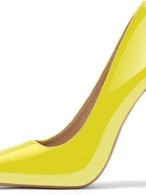 Women's 4.7 Inch Pumps Pointy Closed Toe Stiletto Sexy High Heels Slip on Porm Party Wedding Dress Shoes