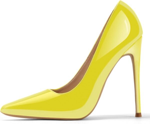 Women's 4.7 Inch Pumps Pointy Closed Toe Stiletto Sexy High Heels Slip on Porm Party Wedding Dress Shoes