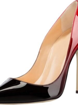 Women's 4 Inch Pumps Pointy Toe Wedding Dress Shoes Slip on Stiletto Pumps
