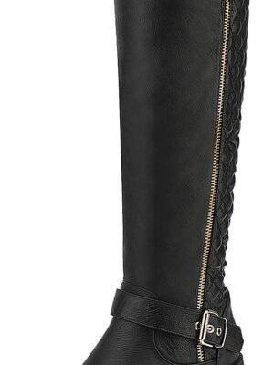Women's Knee High Boots Wide Calf Low Heel Riding Boots Fall Tall Boots for Women