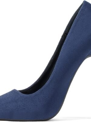 Women's 4.7 Inch Pumps Pointy Closed Toe Stiletto Sexy High Heels Slip on Porm Party Wedding Dress Shoes