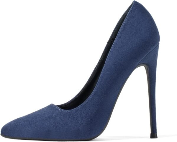 Women's 4.7 Inch Pumps Pointy Closed Toe Stiletto Sexy High Heels Slip on Porm Party Wedding Dress Shoes