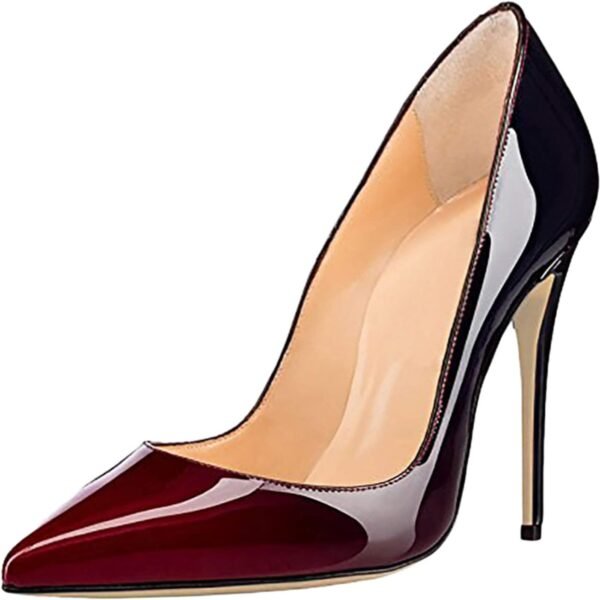 Women's 4 Inch Pumps Pointy Toe Wedding Dress Shoes Slip on Stiletto Pumps