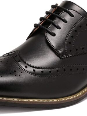 Men's  Classic Modern Formal Oxford Wingtip Lace Up Dress Shoes