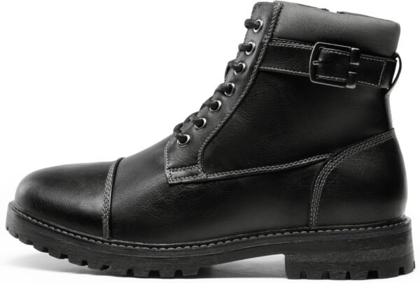 Men's Motorcycle Combat Oxford Boot Fur Lining Warm Zipper Boots
