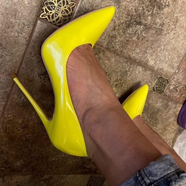 Women's 4.7 Inch Pumps Pointy Closed Toe Stiletto Sexy High Heels Slip on Porm Party Wedding Dress Shoes